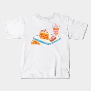 Powered by caffeine and cake Kids T-Shirt